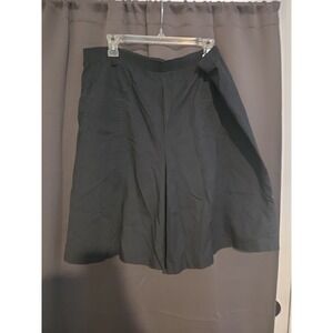 Nu Look Black Culottes Capri Pants, Women's Size 16, Elastic Waist, Vtg USA Made